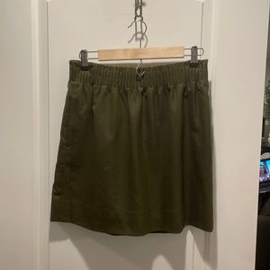 Jcrew olive city skirt